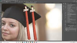 Quick Select and move the tassel on several images in Photoshop CC 2020