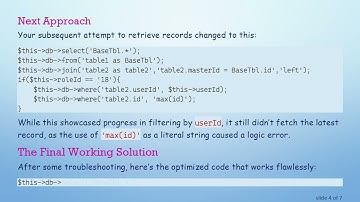 How to Select All Data from Main Table Based on Max Record Row Data of Its Detail Table