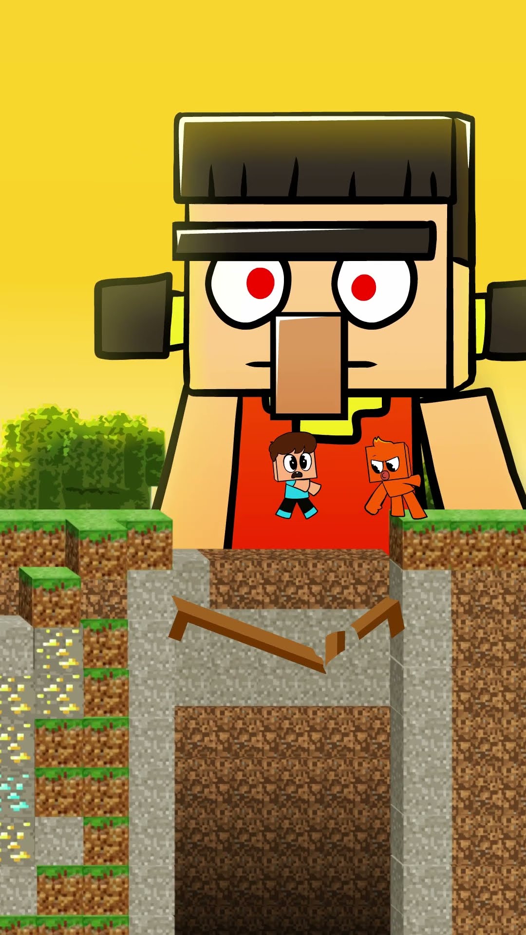 Bebês fugindo da Boneca villager
