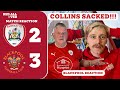 Breaking news  collins departs barnsley  reaction  blackpool 32 barnsley  red all over