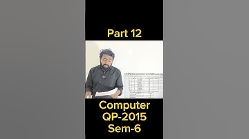 TyBcom Computer sem 6 2015 QP part 12 #tybcom #computer #visualbasic #informationtechnology #excel