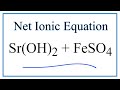 Net Ionic Equations and Spectator Ions