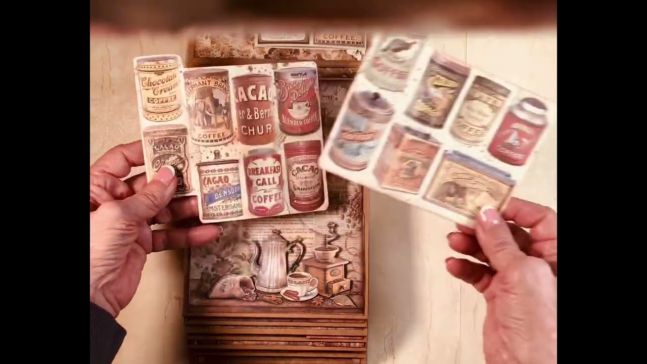 Coffee lover - mini album - # 470 - ( Stamperia : Coffee and Chocolate )