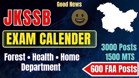 JKSSB Exam Calendar Out Soon | 600 FAA Posts and 1500 MTS 🔥 @TheAspirants01
