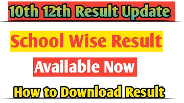 Pseb 10th 12th New Update || Pseb School Wise Result || Pseb News Today || School Result