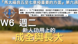 晨興聖言W6-2│新人功用上的成全與長大│馬太福音五至七章極重要的方面