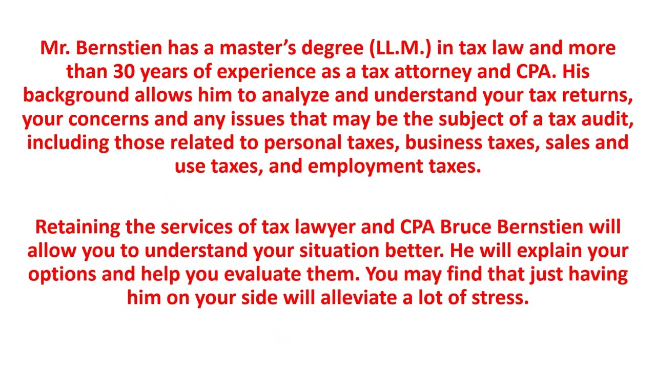⁣Bruce E Bernstein & Associates, PLLC - Expert Tax Controversies in Dallas, TX