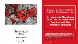 Preparing Your Business for the COVID 19 World  - Environmental Compliance