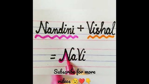 Nandini×Vishal=NaVi in beautiful handwriting ❤️ on request 😊 Couple name in cursive!#shorts#cursive