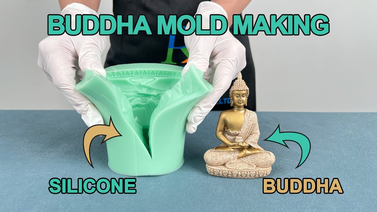 Silicone mold making Buddha statues