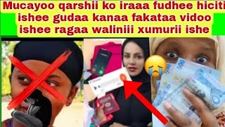 mucayo😭😭 qarshi ko iraa fudhee madamii walni lubuu ishee aknaa godhaa vidoo kuno ragaa walni
