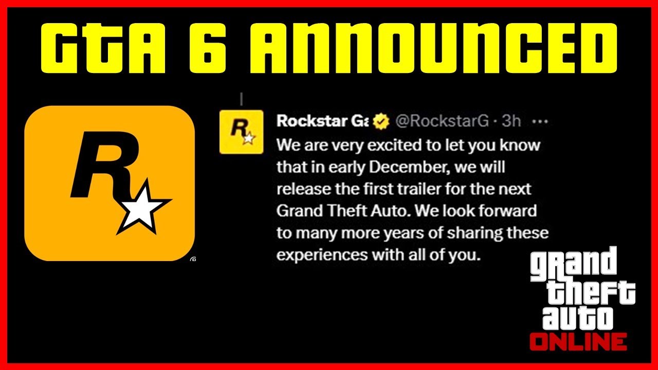 News - Grand Theft Auto VI Officially Announced by Rockstar Games - Trailer  coming early December