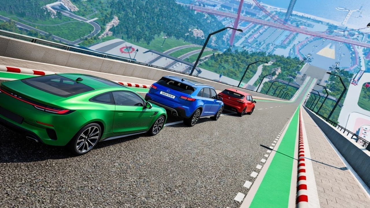 Epic High Speed Jumps #19 – Realistic car crash | Crashentia