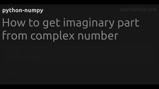 How to get imaginary part from complex number
