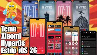 🔥 Lançamento! Tema Xiaomi HyperOs Estilo iPhone iOS 26 Ícones Dark Animados@CiclopeTech