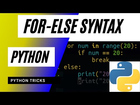 for-else syntax Python | Python Tricks