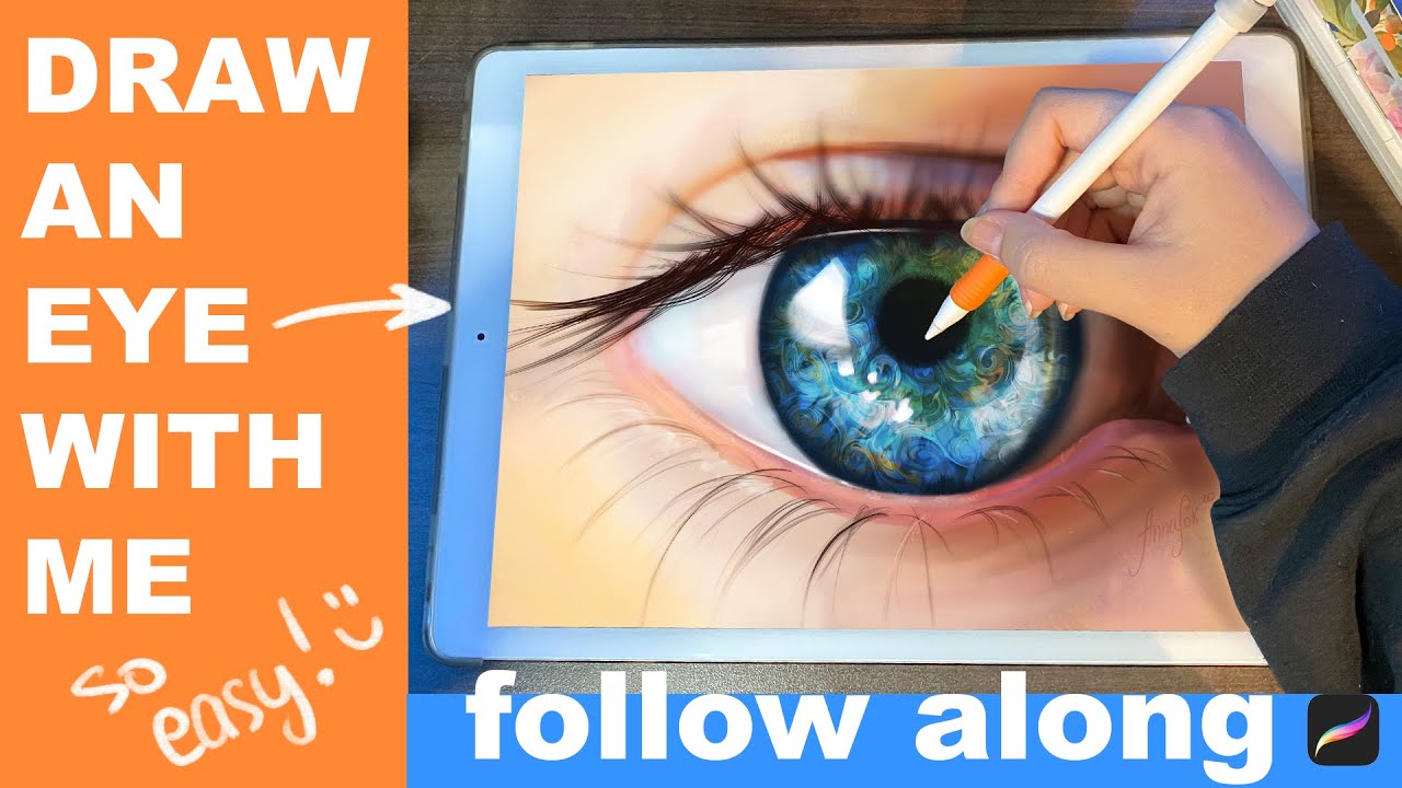 How To Draw An Eye Step By Step | Easy Digital Art Tutorial - Youtube