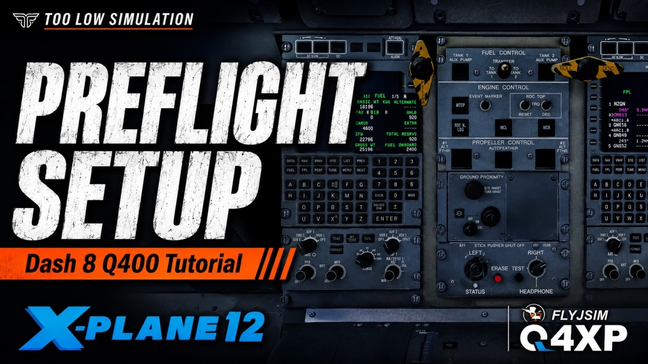 Dash 8 Q400 - Preflight setup tutorial - YouTube