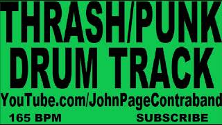 Video thumbnail of "Thrash Punk Drum Track 165 bpm FREE Backing Track"