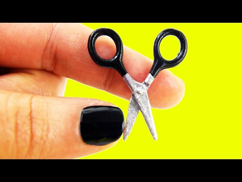 ✂ DIY Miniature Dollhouse Scissors (Really Cuts) - Simplekidscrafts