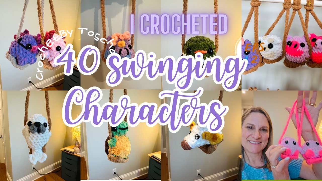 Вяжем крючком 40 качающихся животных и других персонажей!