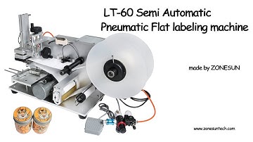How to use the LT-60 Semi Automatic Pneumatic Labeling Machine Drugs Bottle Labeling Machine