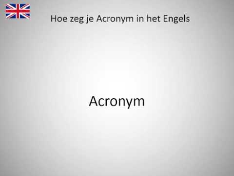 Hoe zeg je Acronym in het Engels