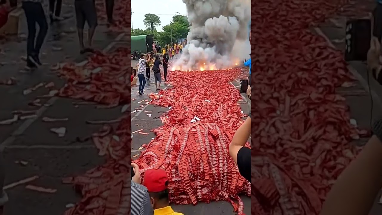 百公尺鞭炮紅地毯震撼登場!