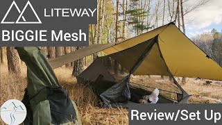 Liteway Biggie Mesh - Review and SetUp ULm Shelter - YouTube