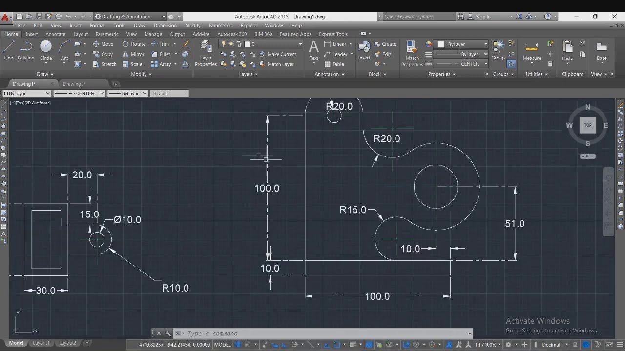 Drawing Practice in Auto Cad Hindi | Civil Mechanical Arc - YouTube