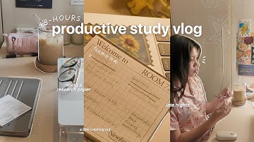 48-HOUR productive study vlog: 48hrs of cramming, research papers, and pulling an all-nighter