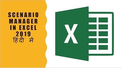 Scenario Manager Function in Excel (हिंदी में)