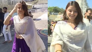 Telugu Cinema Actress Rukshar Dhillon Spotted At Tirumala Temple