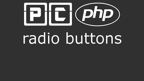 PHP beginners tutorial 47 - radio buttons