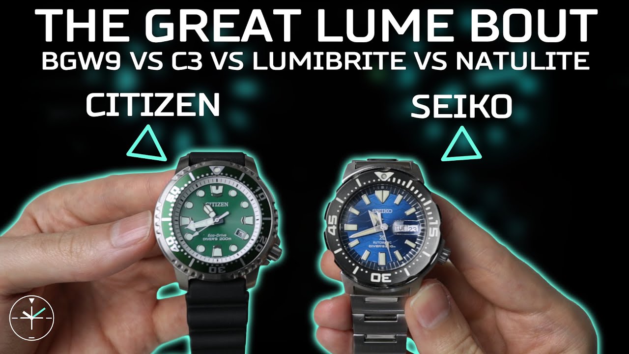 BGW9 vs C3 vs Lumibrite vs Natulite - Lume Bout - YouTube