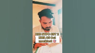RRB NTPC CBT-2 RWA 05 Oct mocktest 🎯 | #rrb #ntpc #ntpc_exam #rwa #shorts #yt #sanjubaba #freerishta