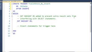 SQL Server Trigger Update Stock When Insert Data