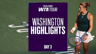 First four quarterfinalists decided on Day 3 in Washington | WTA Match Highlights