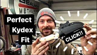 Kydex sheath making HOW TO get the PERFECT FIT!!