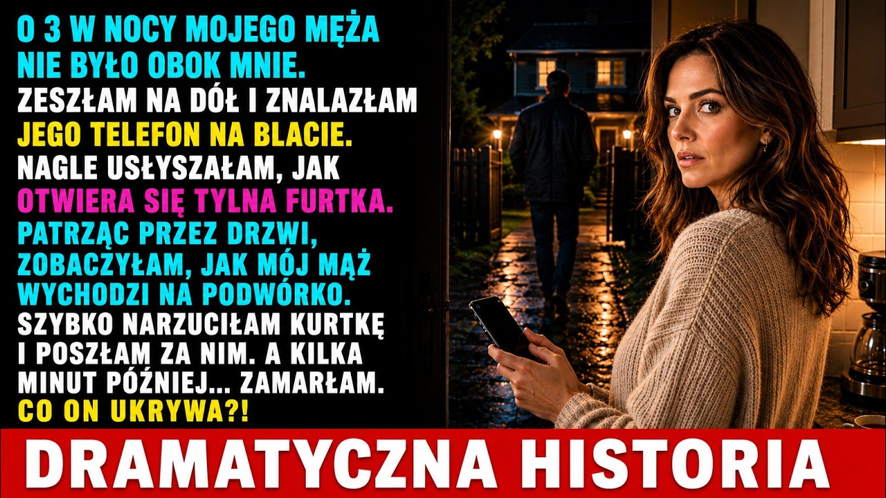 Tamtej nocy obudziłam się o 2:47 i zobaczyłam, że łóżko Dawida jest puste. Znowu. Telefon leżał na szafce nocnej, podłączony do ładowarki, a przez okno widziałam księżyc oświetlający pustą ulicę....