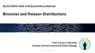 2420 W06 Tutorial - Binomial and Poisson Distributions