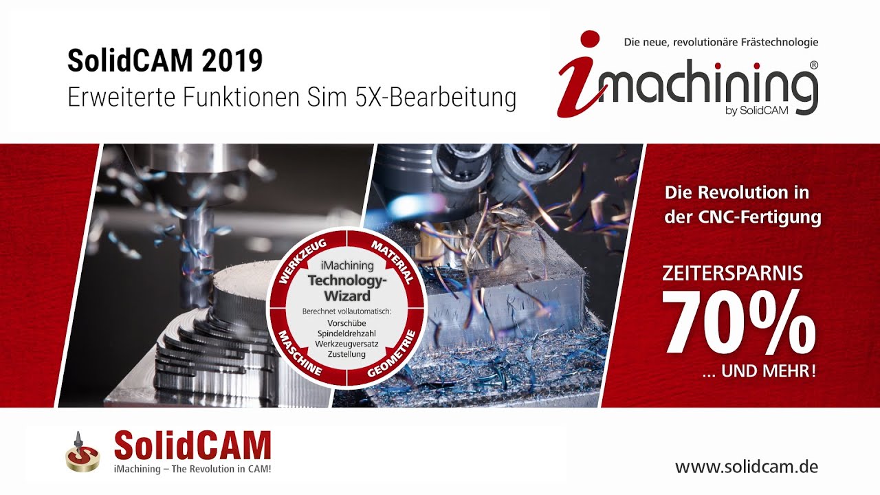 SolidCAM 2019 - Erweiterte Funktionen in der simultanen 5-Achsen-Bearbeitung