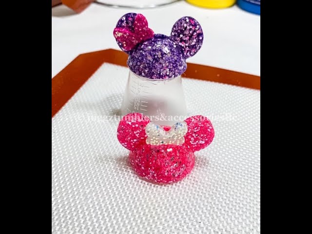 Stitch Straw Topper -   Topper, Minnie, Resin crafts