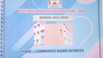 Community based activity/B.ed 3rd semester/ practicum #englishversion #practicum