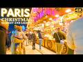 Paris Christmas Lights 2025 🎄✨ | Magical  Christmas Market Walking Tour 4K