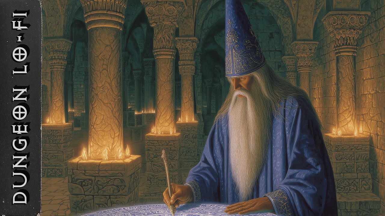 Journaling secrets of magic in the quiet night  | Dark Fantasy Lofi