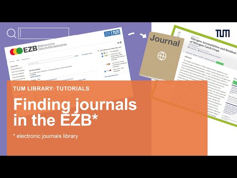 How to find electronic journals in the electronic journals library EZB