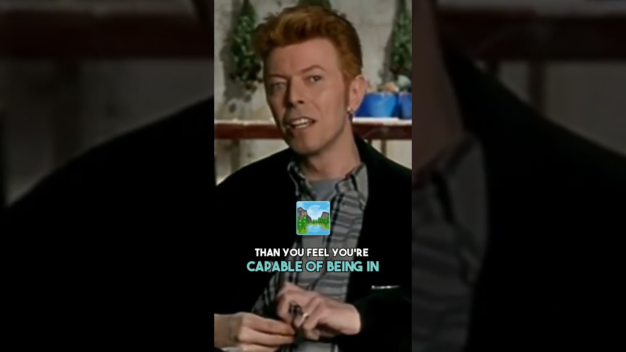 David Bowie on pushing yourself out of your comfort zone. 