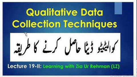 L-19/2 Qualitative Data Collection Process (In Urdu / Hindi)