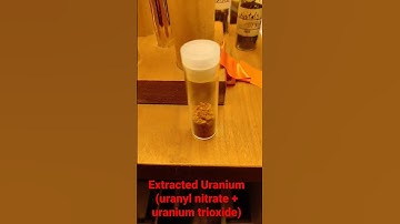 I extracted uranium from some uranium ore 😈